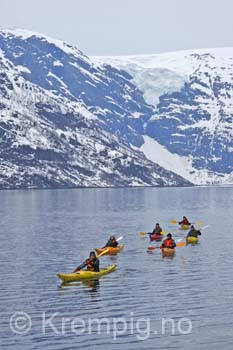 Havkajakk i Jøkelfjorden.Troms